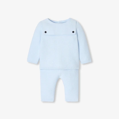 Ensemble bébé garçon en point mousse