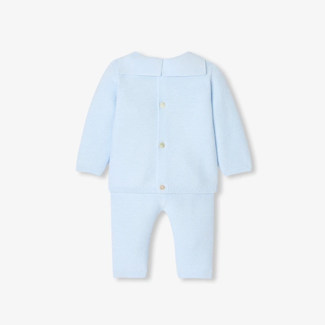 Ensemble bébé garçon en point mousse