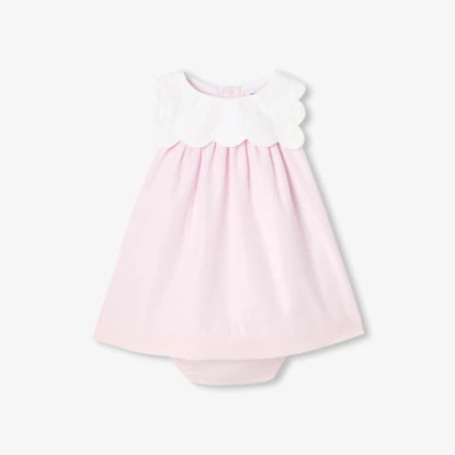 Robe bébé fille en popeline de coton