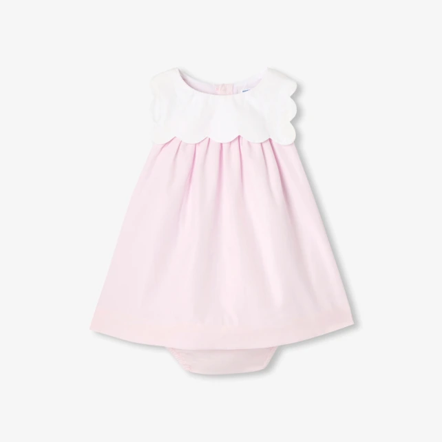 Robe bébé fille en popeline de coton