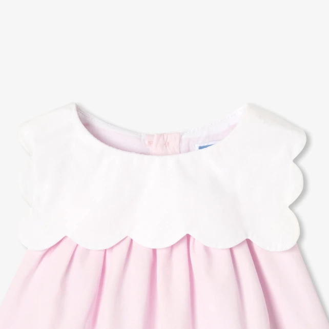 Robe bébé fille en popeline de coton
