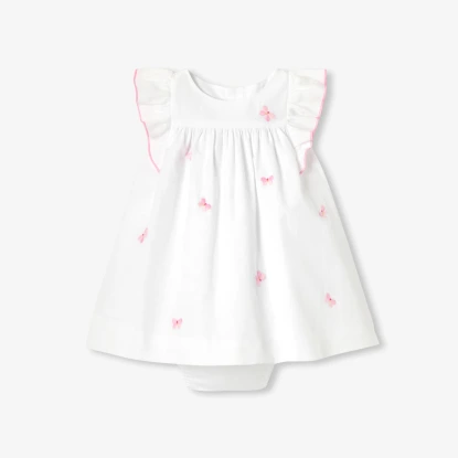 Robe bébé fille en popeline de coton
