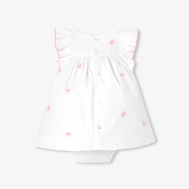 Robe bébé fille en popeline de coton