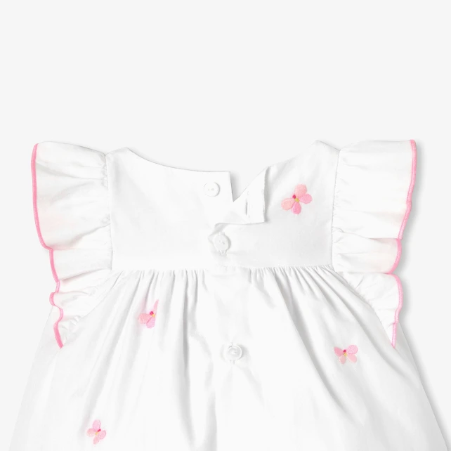 Robe bébé fille en popeline de coton