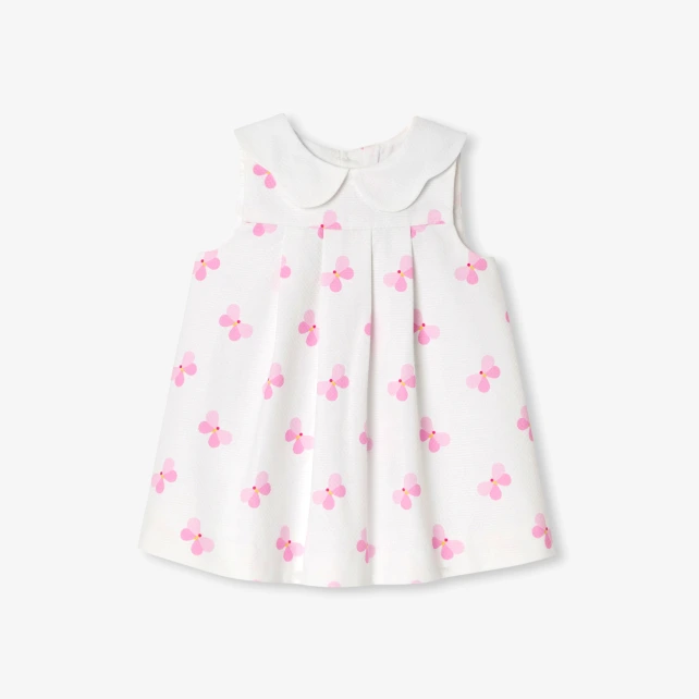 Robe chasuble bébé fille en piqué de coton