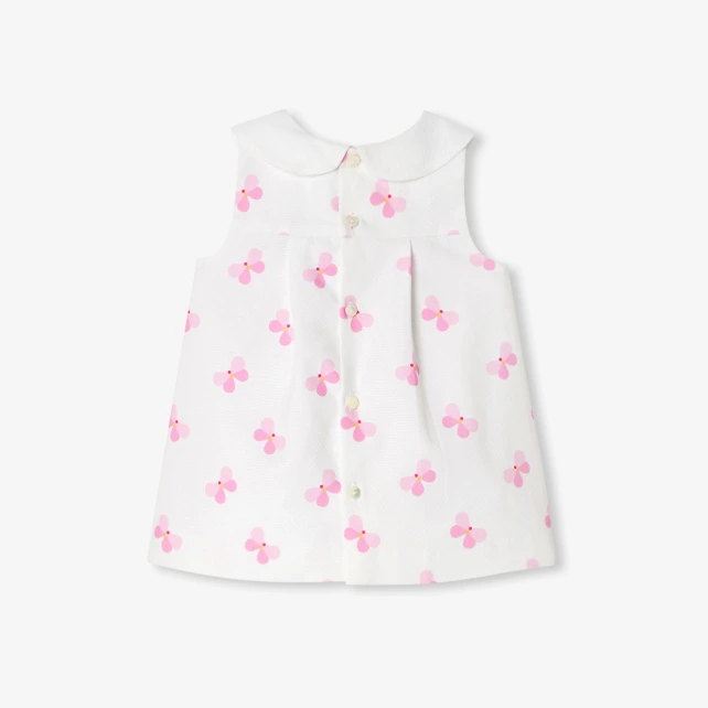 Robe chasuble bébé fille en piqué de coton