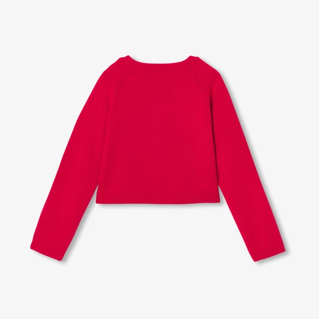 Cardigan court enfant fille
