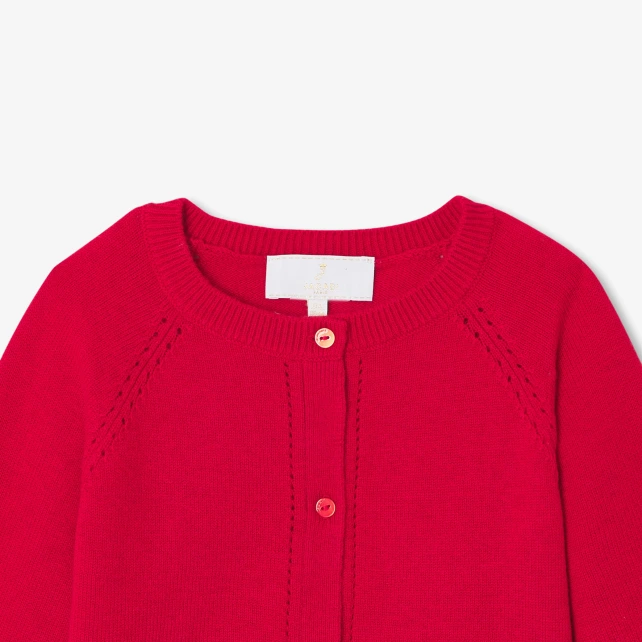 Cardigan court enfant fille