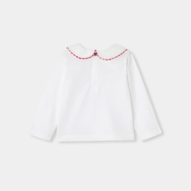 T-shirt bébé fille en coton à manches longues