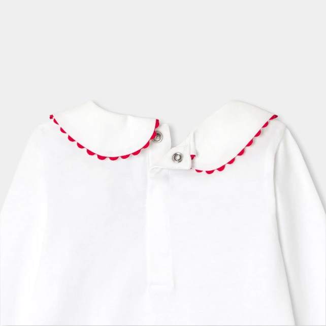 T-shirt bébé fille en coton à manches longues