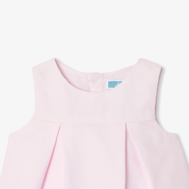 Robe bébé fille en piqué de coton sans manches