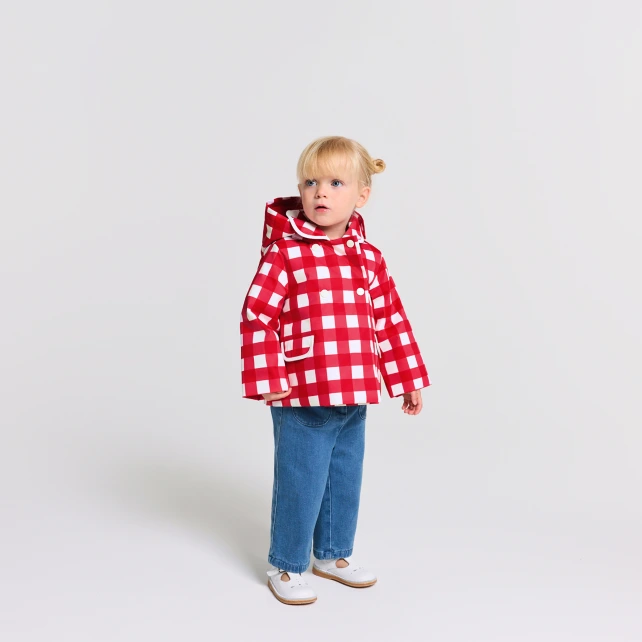 Manteau paletot bébé fille en vichy