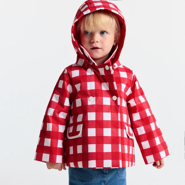 Manteau paletot bébé fille en vichy