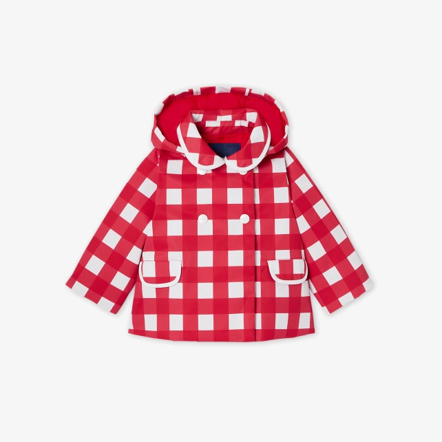 Manteau paletot bébé fille en vichy