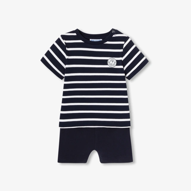 Ensemble short bébé garçon en coton