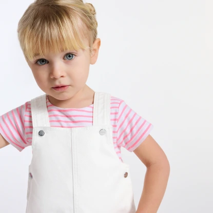 Robe chasuble bébé fille en twill
