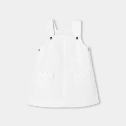 Robe chasuble bébé fille en twill