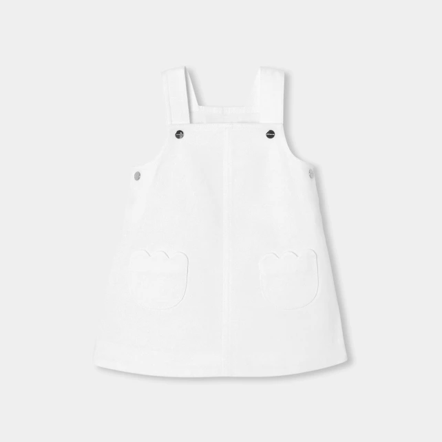 Robe chasuble bébé fille en twill
