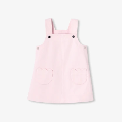 Robe chasuble bébé fille en twill
