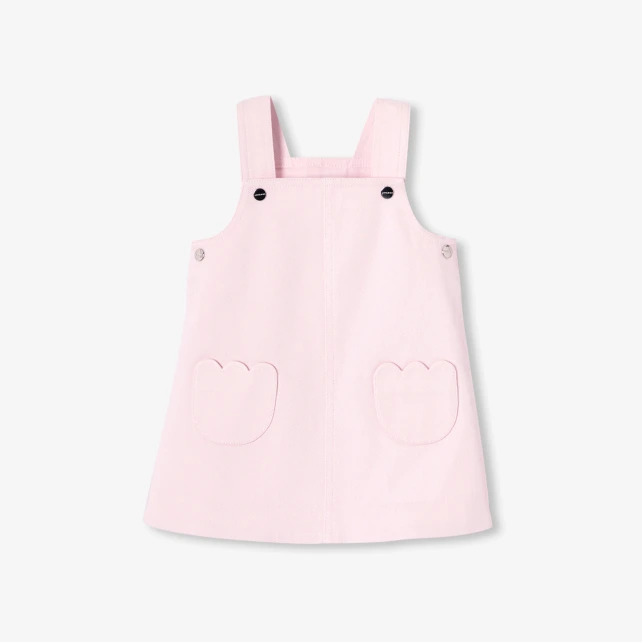 Robe chasuble bébé fille en twill