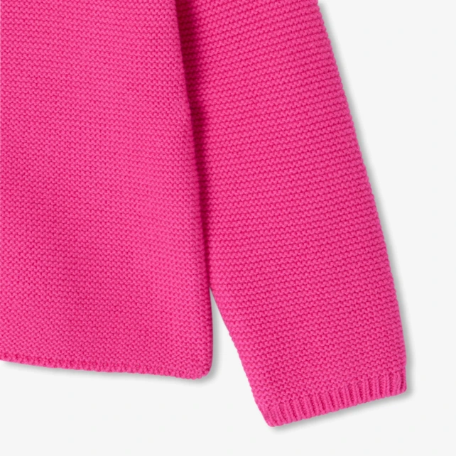 Cardigan bébé fille en point mousse