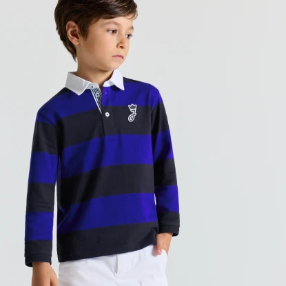 Polo rugby enfant manches longues