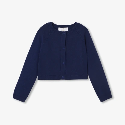 Cardigan court enfant fille