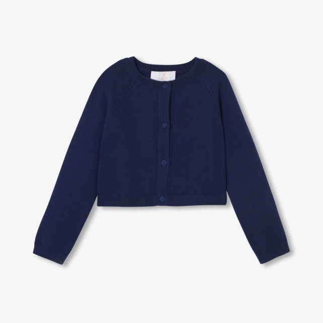 Cardigan court enfant fille