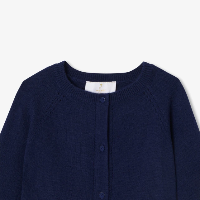 Cardigan court enfant fille
