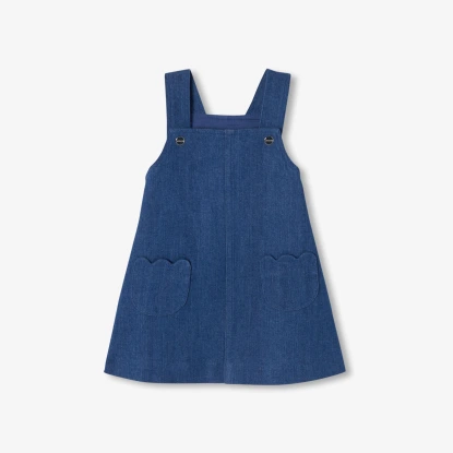 Robe chasuble bébé fille en jean