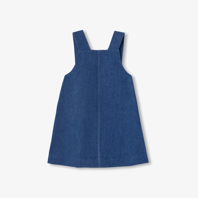 Robe chasuble bébé fille en jean