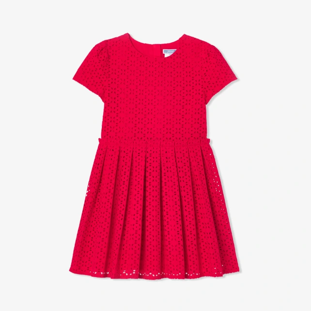 Robe enfant fille en broderie anglaise