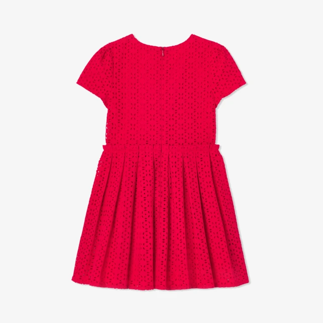 Robe enfant fille en broderie anglaise
