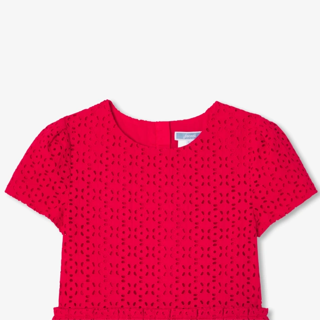 Robe enfant fille en broderie anglaise
