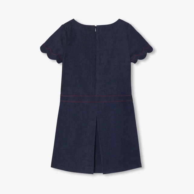 Robe enfant fille en jean brut