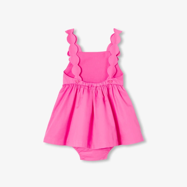 Robe de cérémonie bébé fille en satin de coton