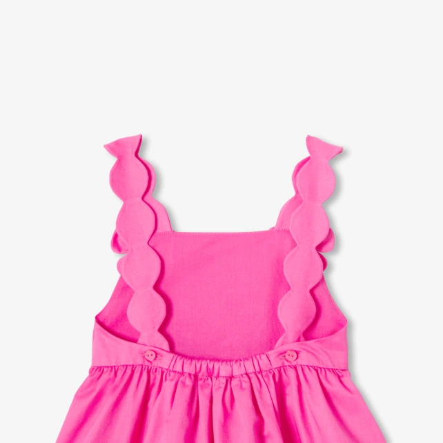 Robe de cérémonie bébé fille en satin de coton