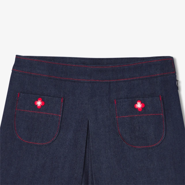 Jupe short enfant fille en jean