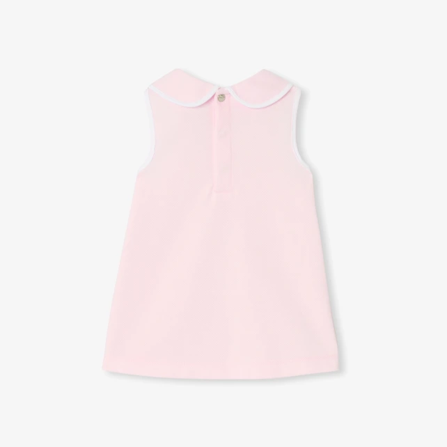 Robe sans manches bébé fille en piqué de coton
