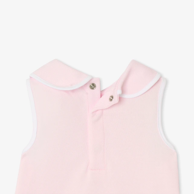 Robe sans manches bébé fille en piqué de coton