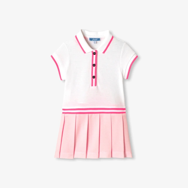 Robe polo bébé fille en piqué de coton