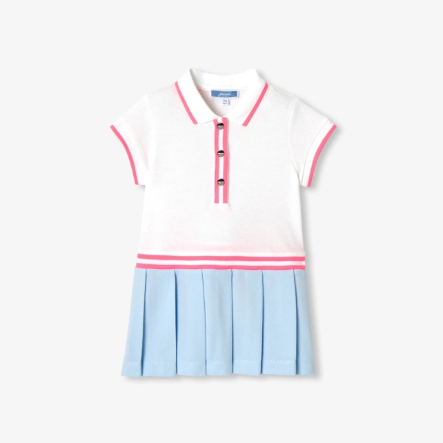 Robe polo bébé fille en piqué de coton