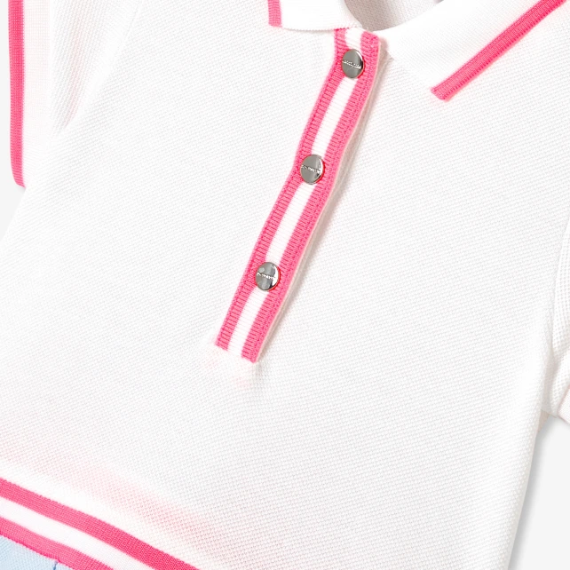Robe polo bébé fille en piqué de coton