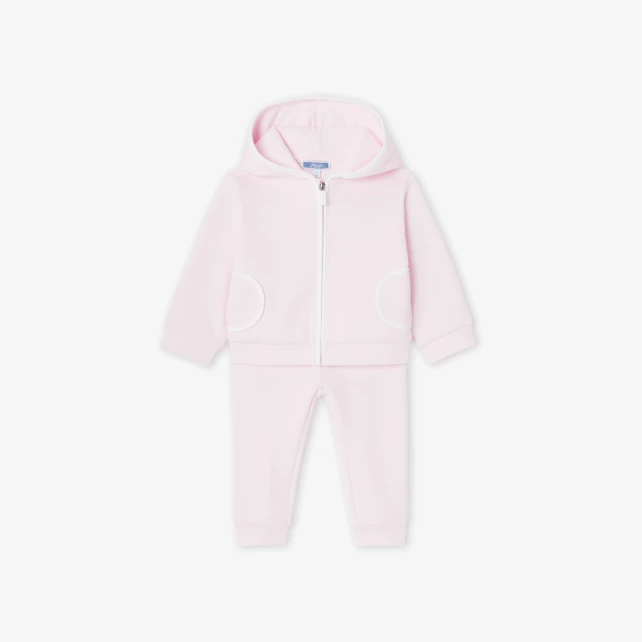 Ensemble jogging bébé fille en maille piquée