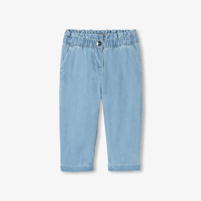 Pantalon bébé fille en chambray