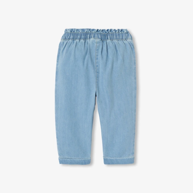 Pantalon bébé fille en chambray