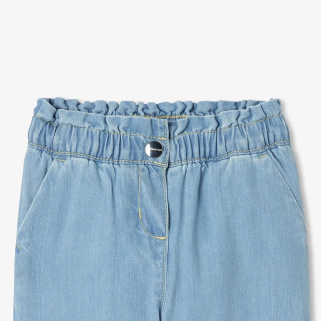 Pantalon bébé fille en chambray
