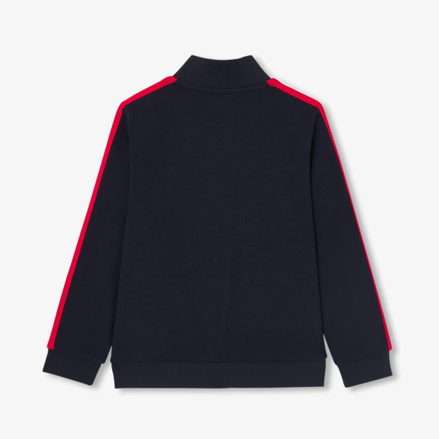 Sweat zippé enfant garçon en piqué double-face