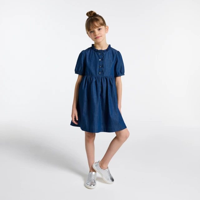 Robe enfant fille en jean léger
