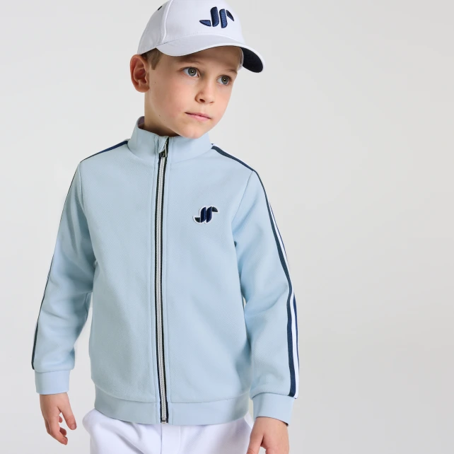 Sweat zippé enfant garçon en piqué double-face
